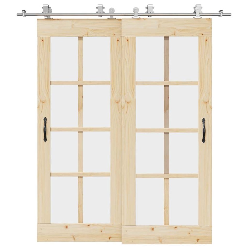 Kit de herrajes para puerta corredera 200 cm acero