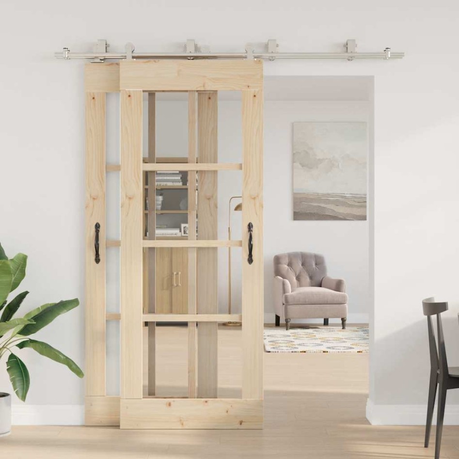 Kit de herrajes para puerta corredera 200 cm acero