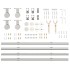 Kit de herrajes para puerta corredera 200 cm acero