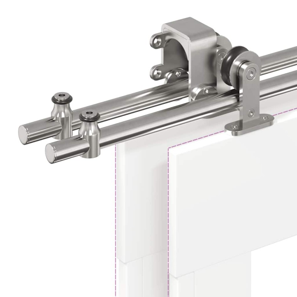 Kit de herrajes para puerta corredera 200 cm acero