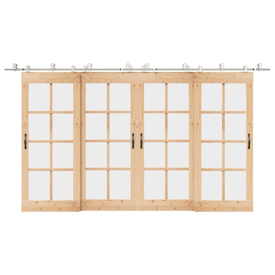 Kit de herrajes para puerta corredera 200 cm acero