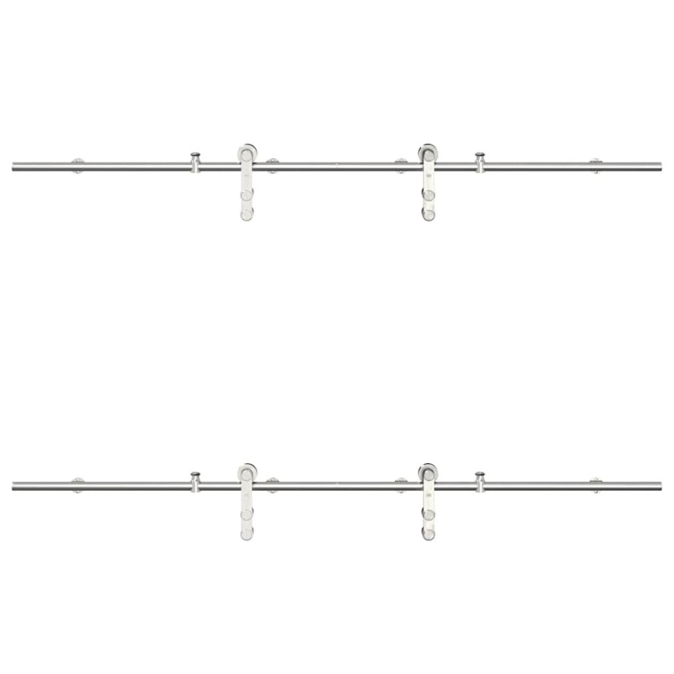 Kit de herrajes para puerta corredera 200 cm acero