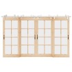 Kit de herrajes para puerta corredera 366 cm acero plateado