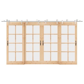 Kit de herrajes para puerta corredera 400 cm acero