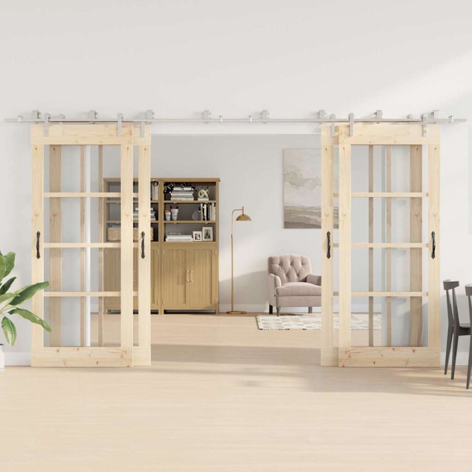 Kit de herrajes para puerta corredera 400 cm acero