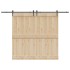 Kit de herrajes para puertas correderas acero negro 305