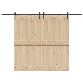 Kit de herrajes para puertas correderas acero negro 305