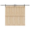Kit de herrajes para puertas correderas acero negro 305 cm