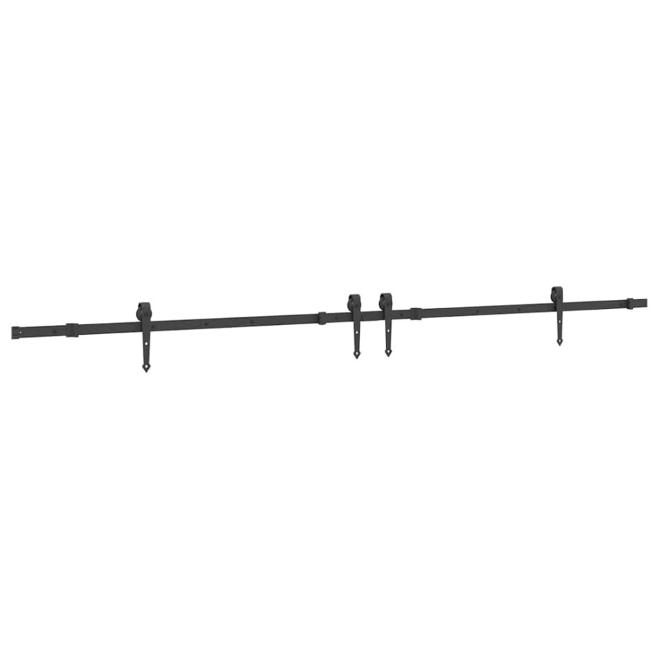 Kit de herrajes para puertas correderas acero negro 305