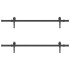 Kit de herrajes para puertas correderas acero negro 305