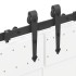 Kit de herrajes para puertas correderas acero negro 305