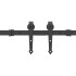 Kit de herrajes para puertas correderas acero negro 305