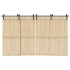 Kit de herrajes para puertas correderas acero negro 366