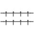 Kit de herrajes para puertas correderas acero negro 366
