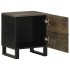 Mesitas de noche 2 uds madera maciza de mango negro 40x33x46
