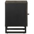 Mesitas de noche 2 uds madera maciza de mango negro 40x33x46