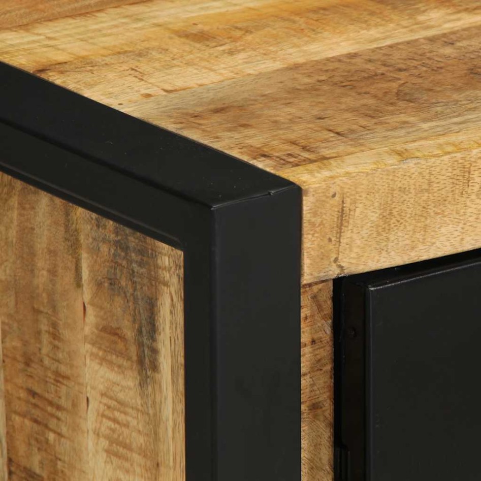 Mesita de noche madera maciza mango 40x30x51