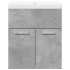 Set muebles de baño 2 piezas madera contrachapada gris