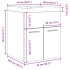 Set muebles de baño 2 piezas madera contrachapada gris