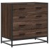 Cómoda de madera contrachapada roble marrón 70x41x70