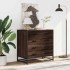Cómoda de madera contrachapada roble marrón 70x41x70