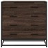 Cómoda de madera contrachapada roble marrón 70x41x70