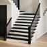 Peldaños de escalera 4 uds madera maciza roble marrón