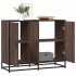 Aparador madera contrachapada marrón roble 94x35x76
