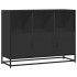 Aparador de madera de ingeniería negro 100x35x76