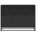 Aparador de madera de ingeniería negro 100x35x76