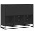 Aparador de madera de ingeniería negro 100x35x76