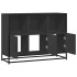 Aparador de madera de ingeniería negro 100x35x76