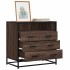 Cómoda de madera contrachapada roble marrón 70x41x70