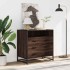 Cómoda de madera contrachapada roble marrón 70x41x70