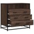 Cómoda de madera contrachapada roble marrón 70x41x70