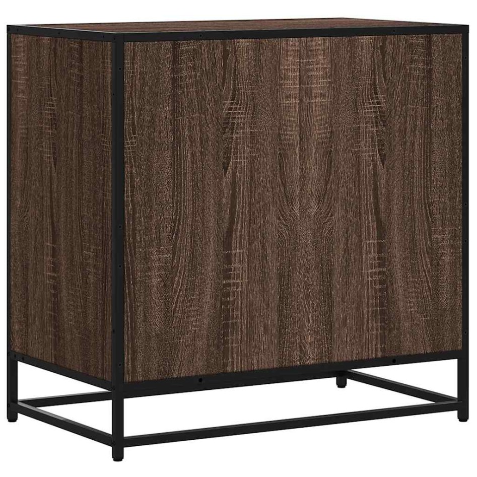 Cómoda de madera contrachapada roble marrón 70x41x70