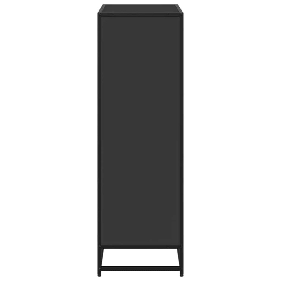 Estantería madera ingeniería negra 80,5x35x107,5