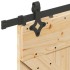Puerta corredera con herrajes madera maciza de pino 80x210