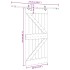 Puerta corredera con herrajes madera maciza de pino 80x210