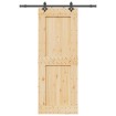 Puerta corredera con herrajes madera maciza de pino 85x210 cm