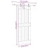 Puerta corredera con herrajes madera maciza de pino 85x210