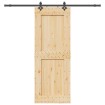 Puerta corredera con herrajes madera maciza de pino 85x210 cm
