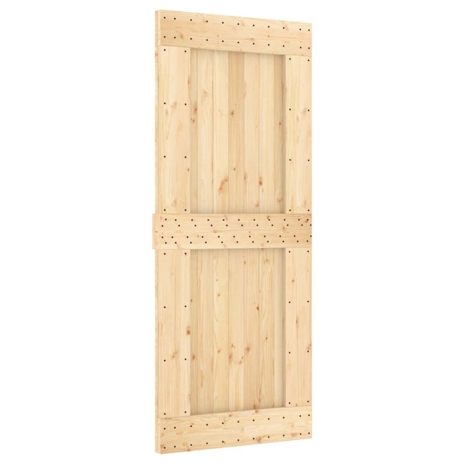 Puerta corredera con herrajes madera maciza de pino 85x210