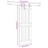 Puerta corredera con herrajes madera maciza de pino 85x210