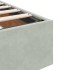 Estructura de cama otomana sin colchón terciopelo gris