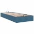 Estructura de cama otomana sin colchón terciopelo azul