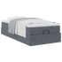 Estructura cama otomana colchón terciopelo gris