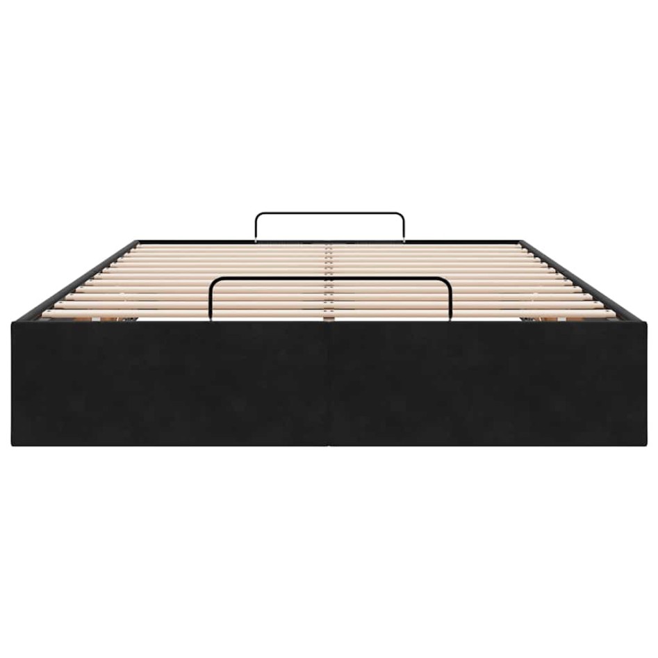 Estructura de cama otomana sin colchón terciopelo