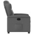 Sillón reclinable de tela gris