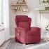 Sillón de masaje reclinable de tela color vino